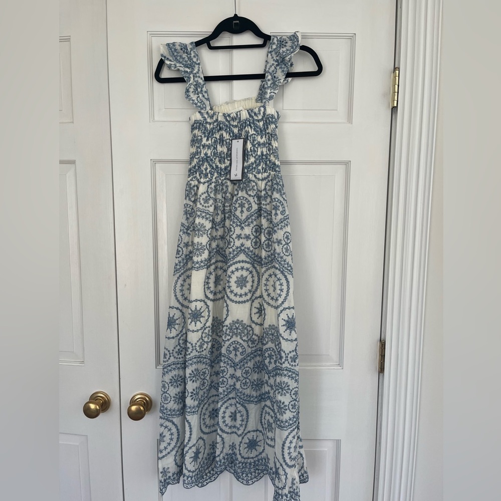 Goodnight Macaroon Embroidered Midi Dress, size M